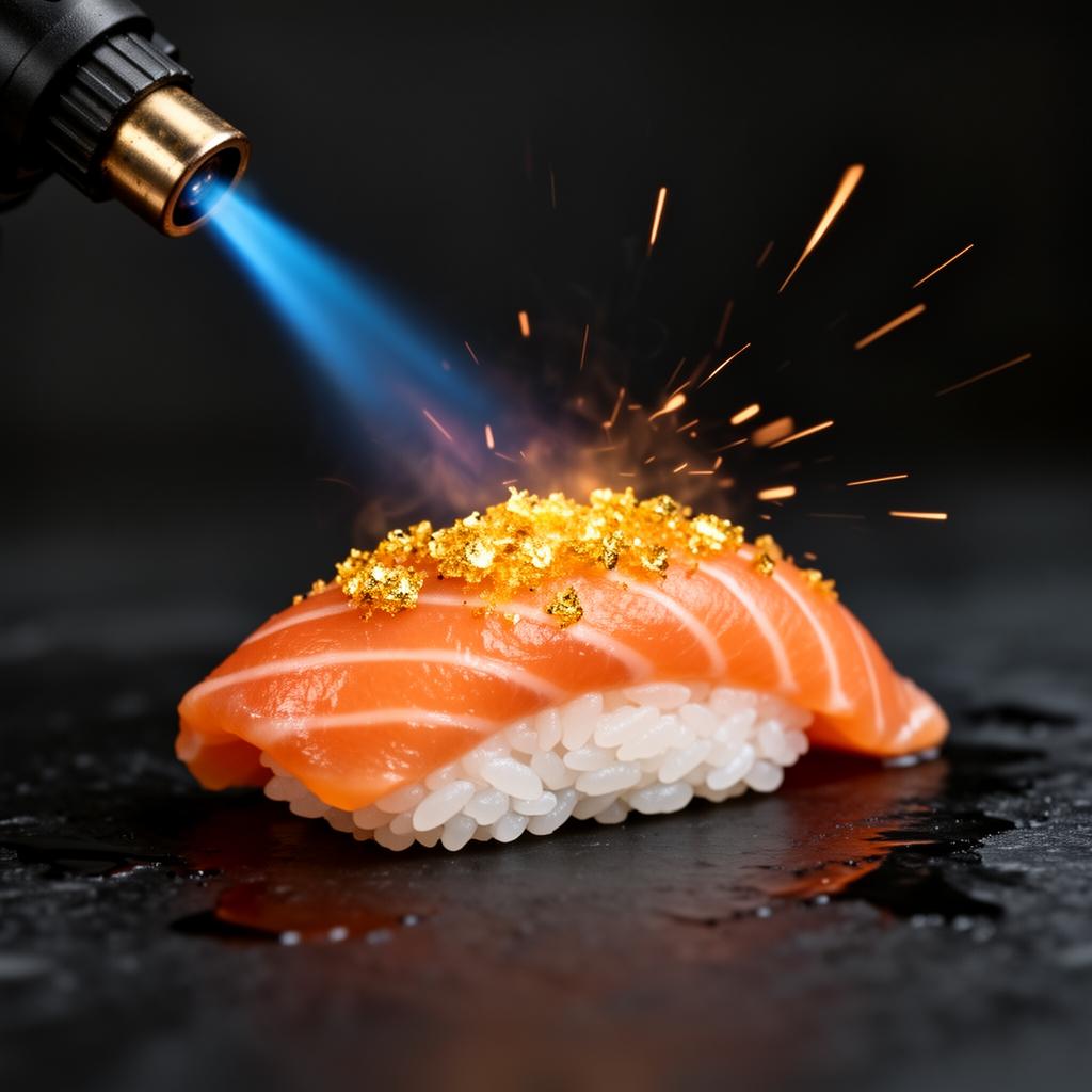 Nigiri flambado